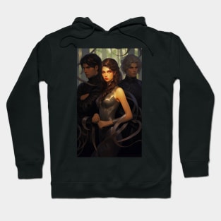 Xaden, Violet, and Dain Fourth Wing  by Rebecca Yarro book fan art Hoodie